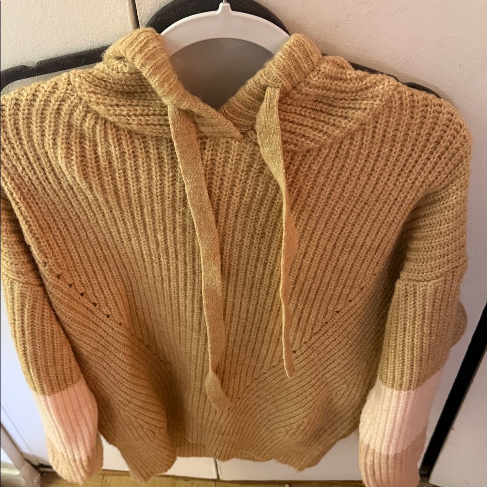 FRNCH Tan Women's Sweater with Hood